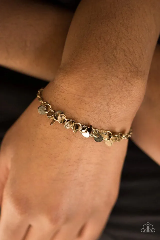 Shimmer Train - Brass  bracelet