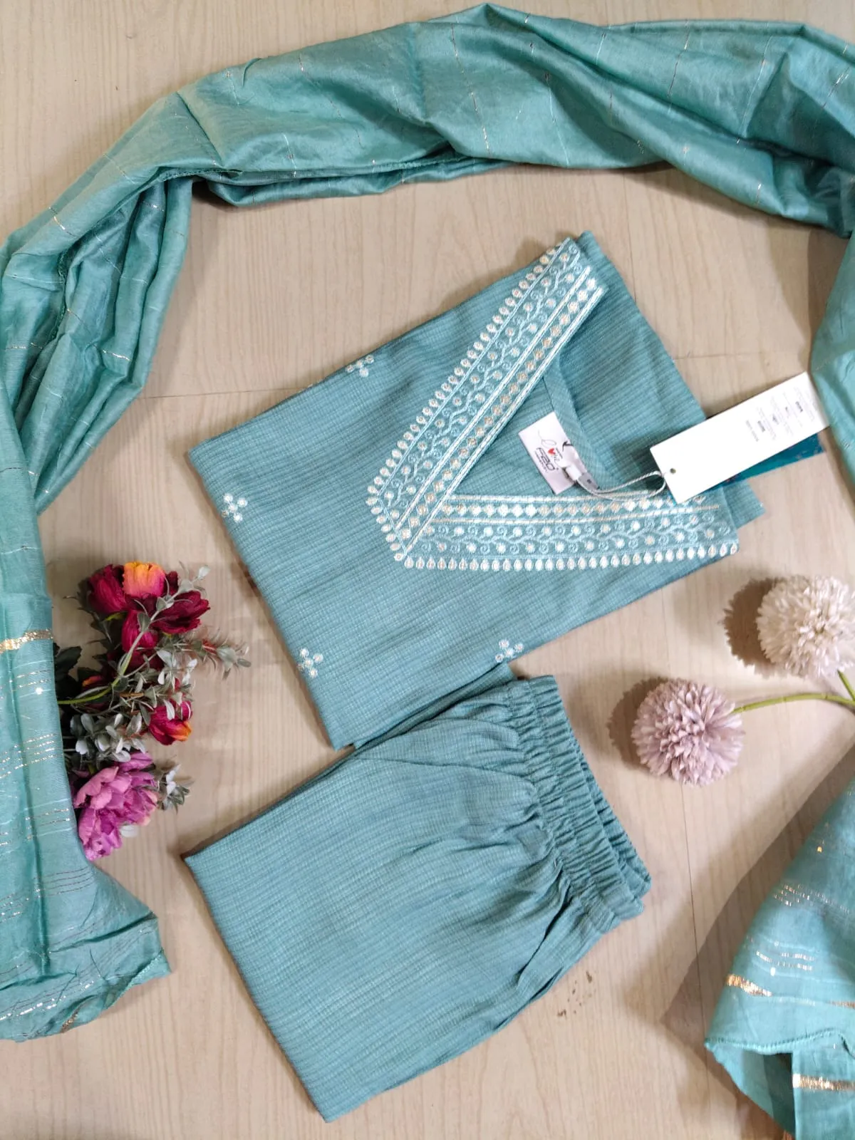 shiny dupatta set SSD13