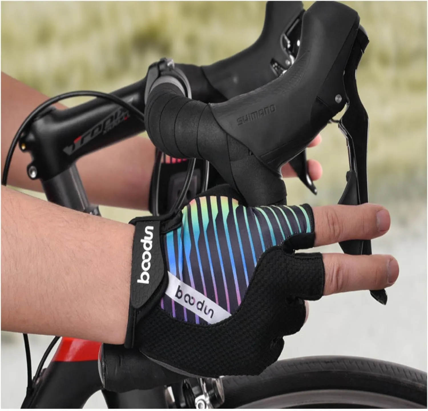Shock-Absorbing Road Gloves Bicycle Half-Finger Riding Gloves