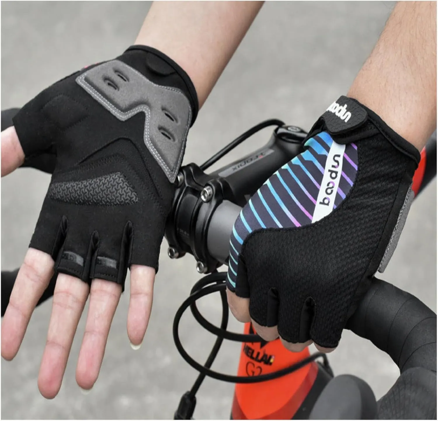 Shock-Absorbing Road Gloves Bicycle Half-Finger Riding Gloves