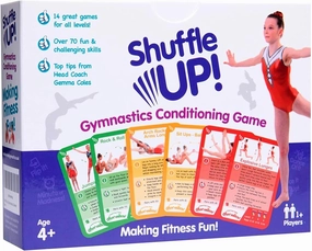 Shuffle Up Gymnastics Card Games - 70  Fun & Active Skills Cards for Kids, Fitness Cards Develop Fundamentals, Stamina & Strength, Easy to Play for Kids | Multiple Skills Level Cards Include 2 Dices