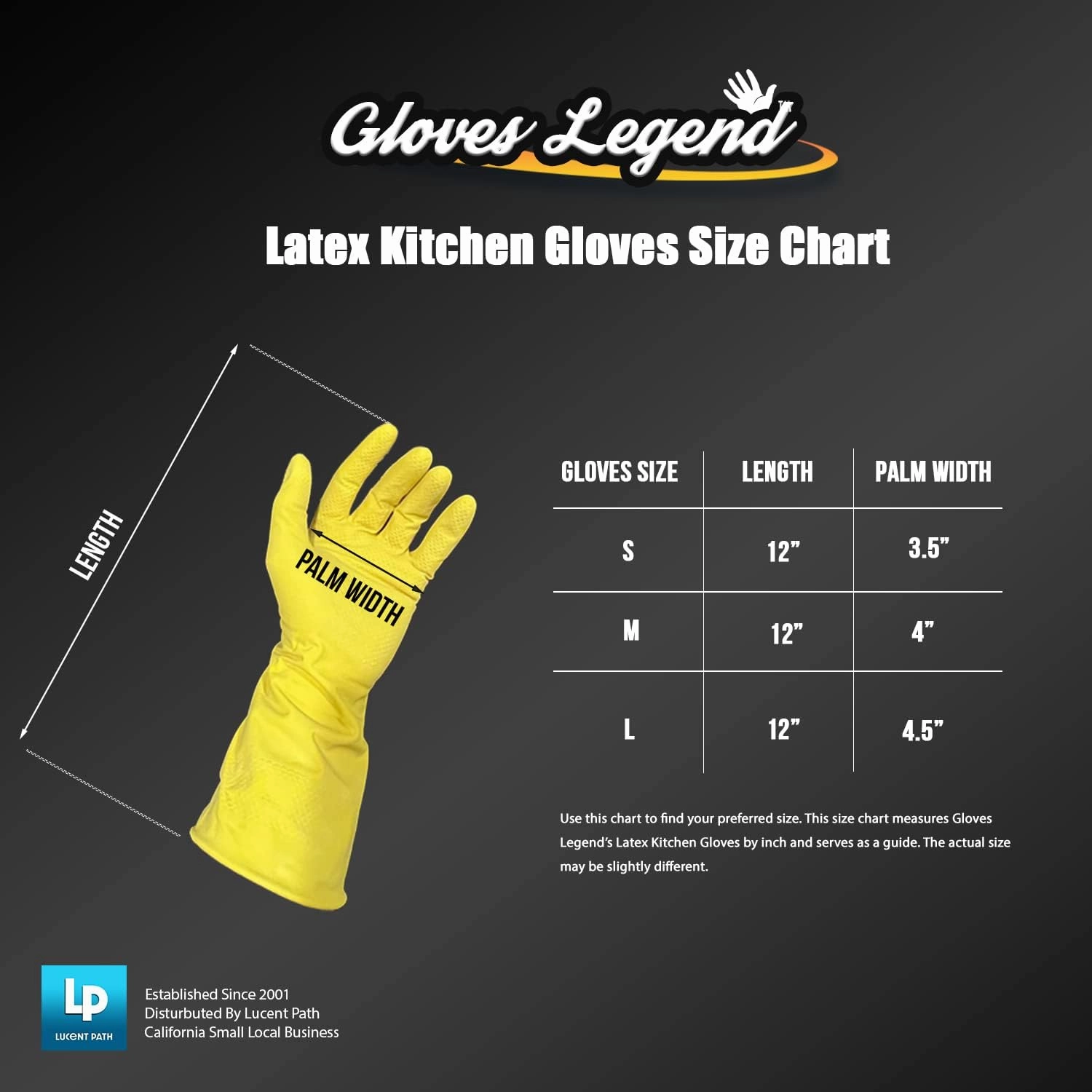 Size Large Yellow Household Kitchen Cleaning Dishwashing Reuseable Gloves