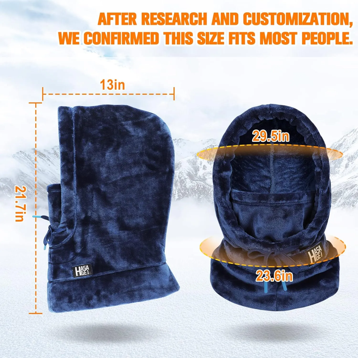 Ski Mask for Women Balaclava Women Men Windproof Thermal Hood Winter Neck Warmer with Plush