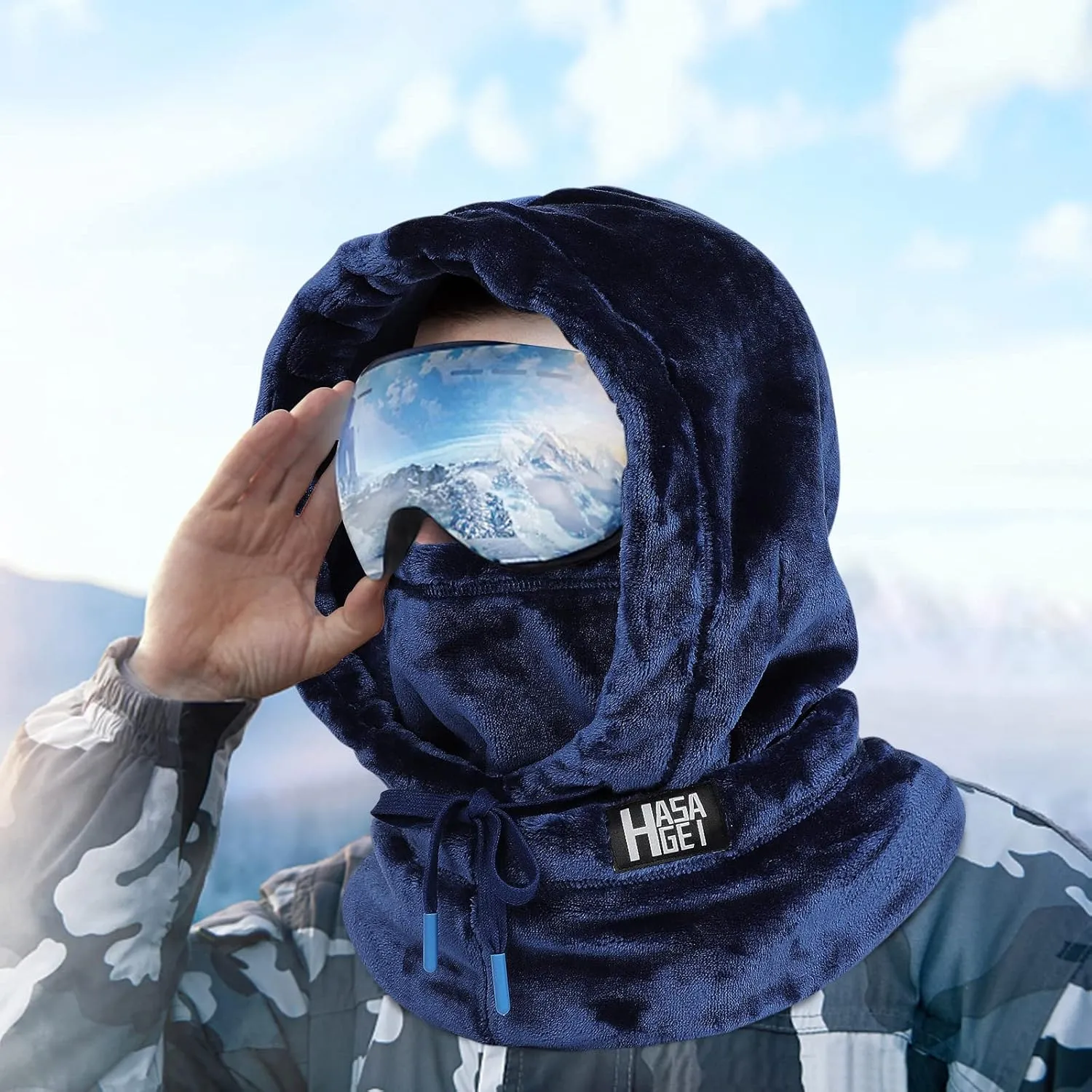 Ski Mask for Women Balaclava Women Men Windproof Thermal Hood Winter Neck Warmer with Plush