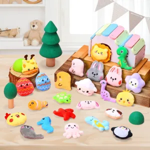 Skirfy 30pcs Claw Machine Prizes for Kids Mini Animal Plush Toy Set Different Designs, 1.8''Small Stuffed Animals for Claw Machine Toy Refill, Carnival Prizes,Party Favors