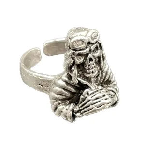 SKULL PILOT RING - Rings For Men • Aviator Ring • Skull Ring For Men • Punk • Gothic Jewelry • Dead Skull Men's Ring • Men's Ring • QD40