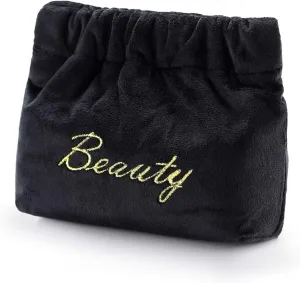 Small Makeup Bag for Purse Travel Cosmetic Bags Soft Velvet Makeup Pouch for Women and Girls (Green)
