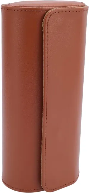 Soft Protection Watch Roll Case, PU Leather Travel Case with Secure Storage for Mens and Womens Mechanical Watch Organizer and Display, Ideal Lovers (Triple Grid)