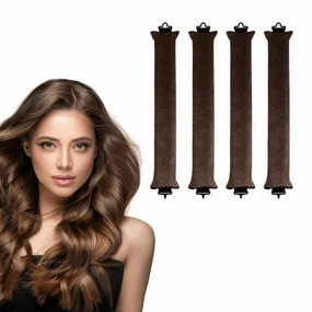 Soft Curlers Set – 4 velvet rollers for heatless curls. Includes a satin scarf for secure hold and hair protection overnight. Wake up to perfect, damage-free curls!