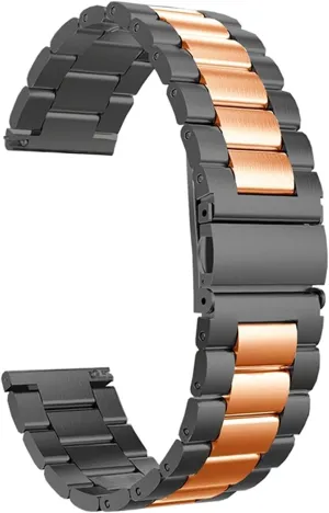 Solid Metal Wristband For Watch Strap, For Quick Release Watch Stainless Steel Strap Replacement 20mm 22mm Bracelet (Band Color : Silver Rose Gold, Band Width : 22mm)