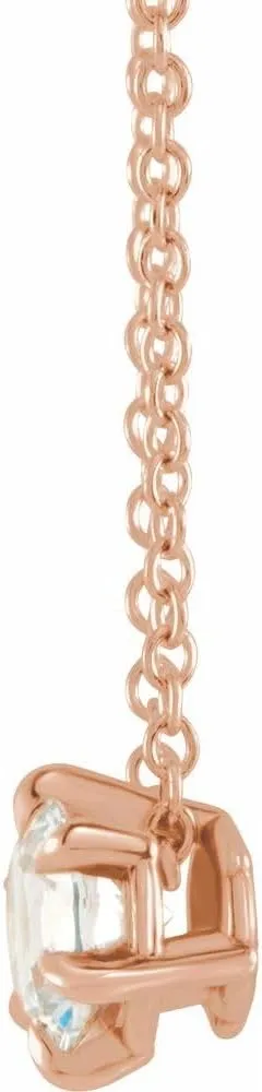 Solitaire Solitaire Charm Pendant Chain Necklace Adjustable