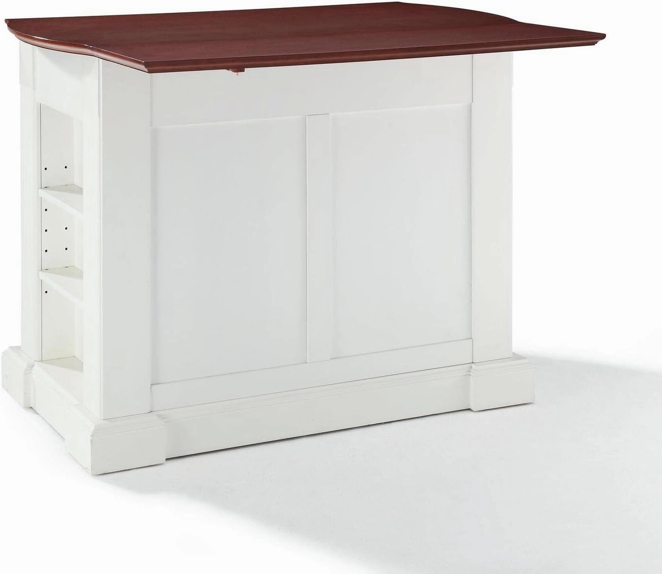 Sophisticated Simplicity Full Size Kitchen Island with Spacious Countertop, Portable Design, Modern Kitchen Furniture, Convenient Storage Drawers Cherry/Gray Granite Top