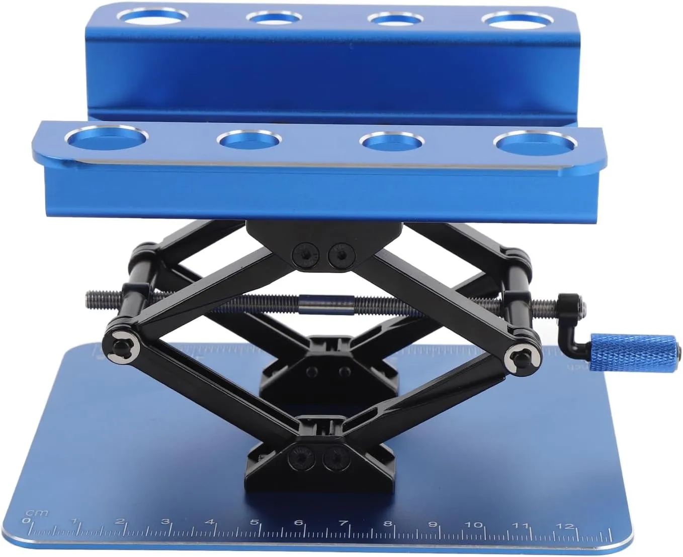 Sorandy RC Car Work Stand, RC CarRepair Workstation, Support Elevating Platform Rotatable, 60mm to 140mm Height Adjustable, Compatible for 1/8, 1/10 Car Truck Crawler (Blue)