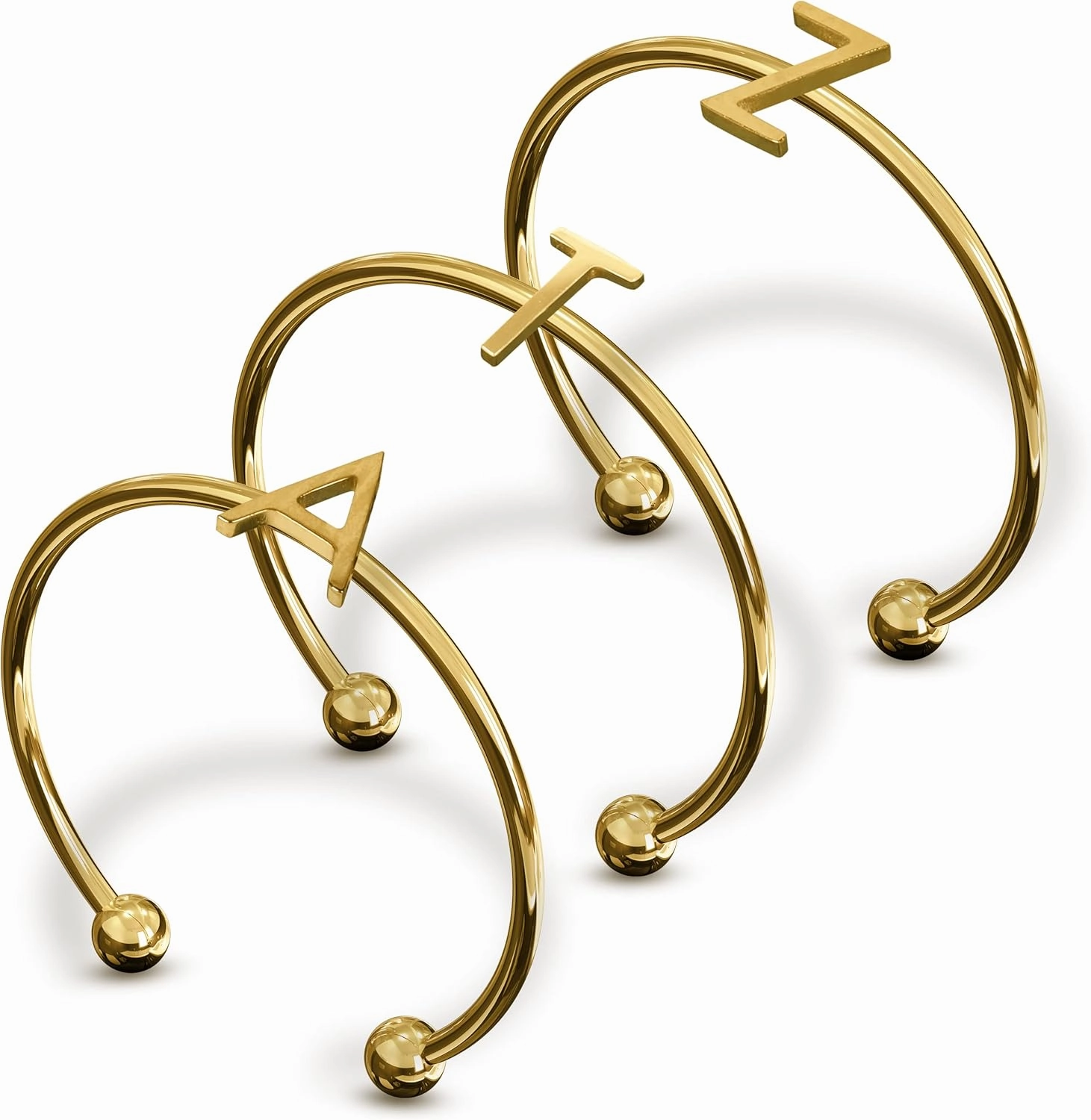 Sorority Shop Zeta Tau Alpha Stacking Ring Set - Adjustable Rings with 18k Gold Plating