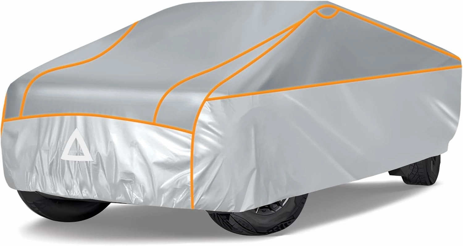 Specialized Hail Protector Replace for Tesla Cybertruck, Multi-Layered Car Hail Blankets Protector Cover with 5mm Thick High Density EVA Cushioning Foam Pad and Reflective Stripes (Gray)