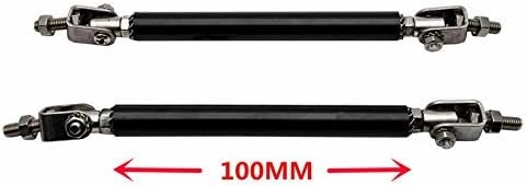 Splitter Rod,MASO Black Adjustable 100MM Front Bumper Lip Strut Rods Tie Bar Support Black