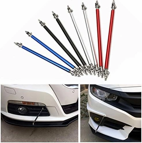 Splitter Rod,MASO Black Adjustable 100MM Front Bumper Lip Strut Rods Tie Bar Support Black