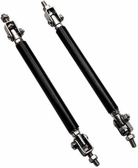Splitter Rod,MASO Black Adjustable 100MM Front Bumper Lip Strut Rods Tie Bar Support Black