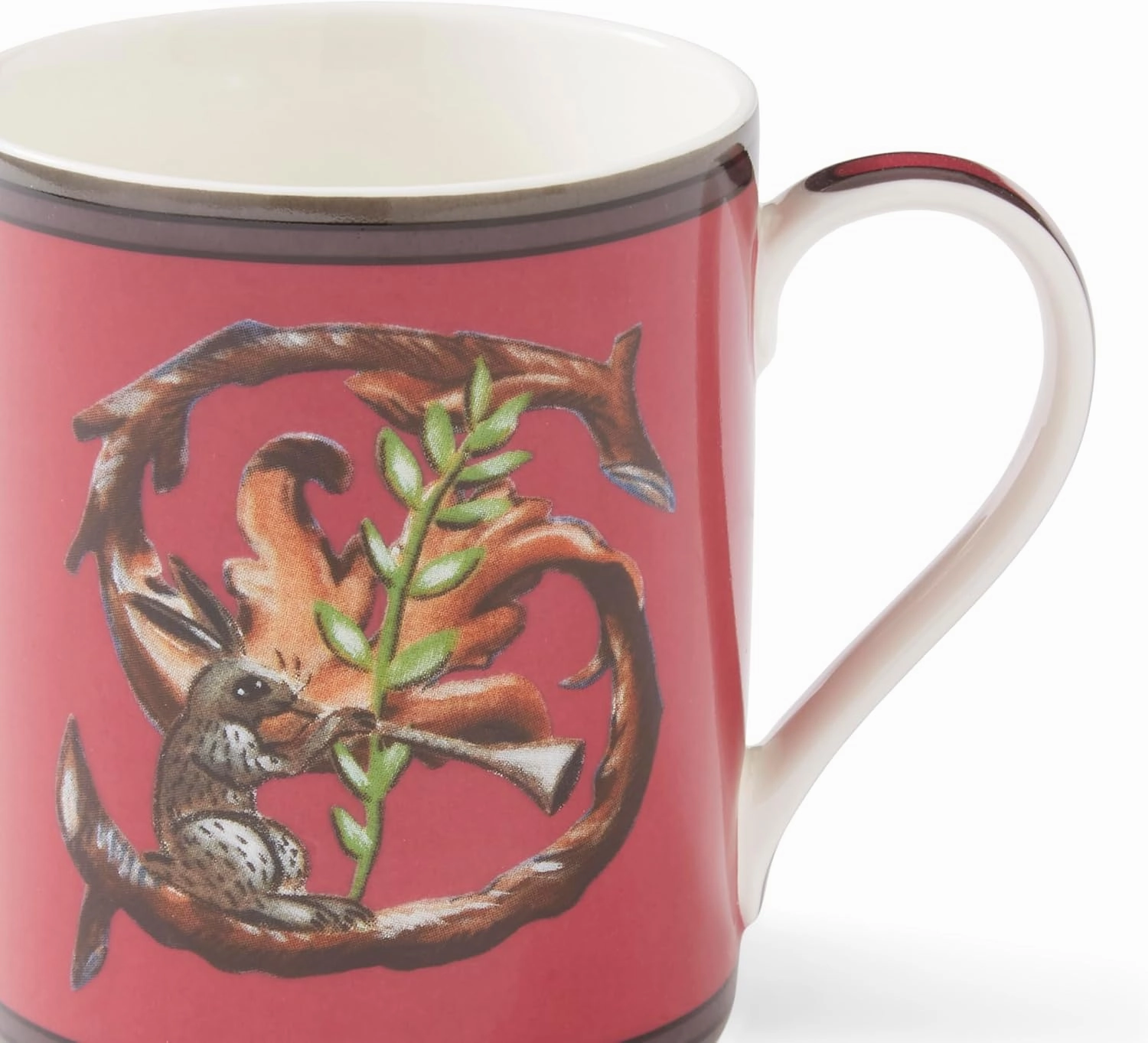 Spode Kit Kemp 12oz Alphabet Mug | Letter S- Unique Stylish Pattern | Fine China | Dishwasher Safe | For Coffee and Tea | Fabulous Gift | Home or Office Use