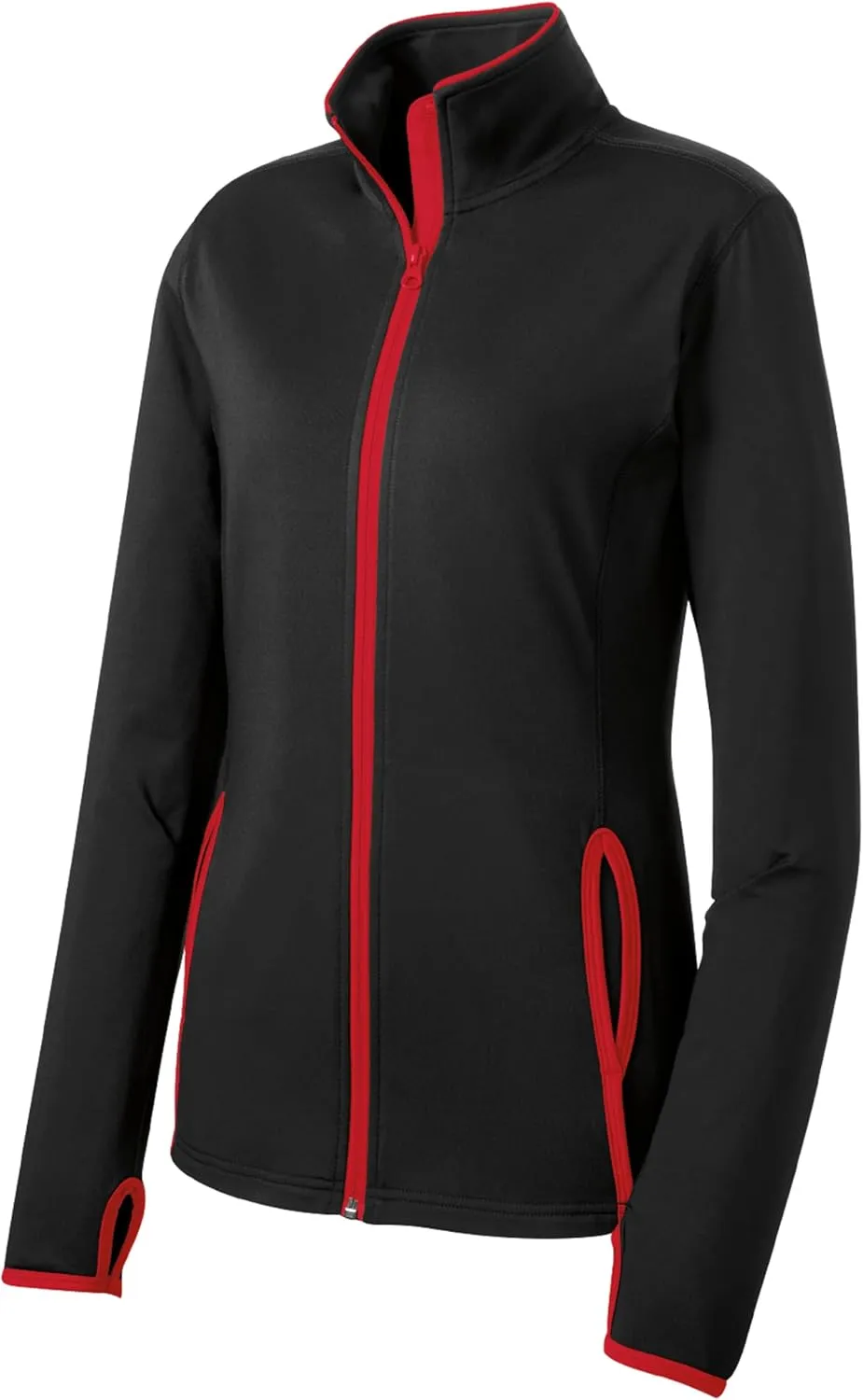 SPORT-TEK Women's Sport-Wick Stretch Contrast Full-Zip Jacket LST853