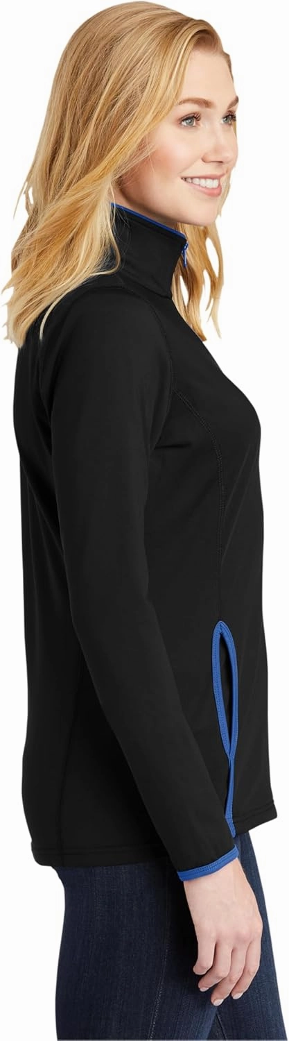 SPORT-TEK Women's Sport-Wick Stretch Contrast Full-Zip Jacket LST853