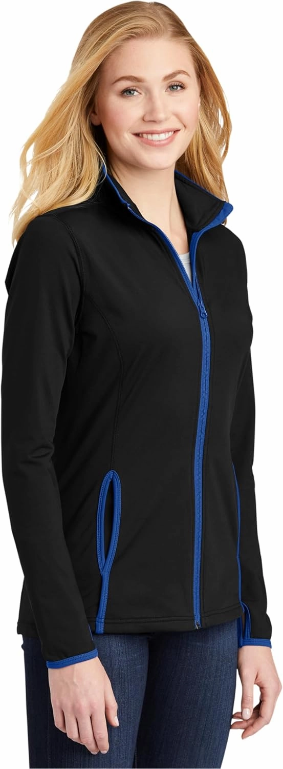 SPORT-TEK Women's Sport-Wick Stretch Contrast Full-Zip Jacket LST853