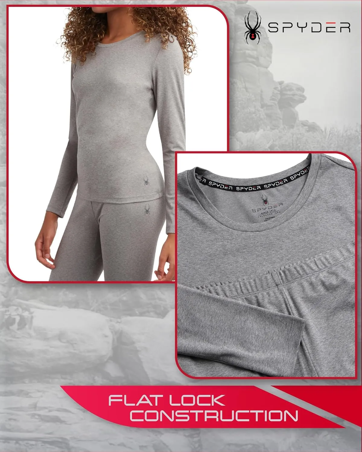 Spyder Women's Thermal Underwear Set - 2 Piece Brushed Back Fleece Lined Long Johns Base Layer Set for Women (Sizes: S-XL)