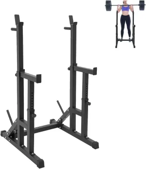 Squat Rack, Multi-Function Barbell Rack for Weight Lifting, 551 Squat Rack for Home Gym, For Various Exercises Such as Squats, Bench Presses, Shoulder Presses, Push-Ups, Overhead Weightlifting