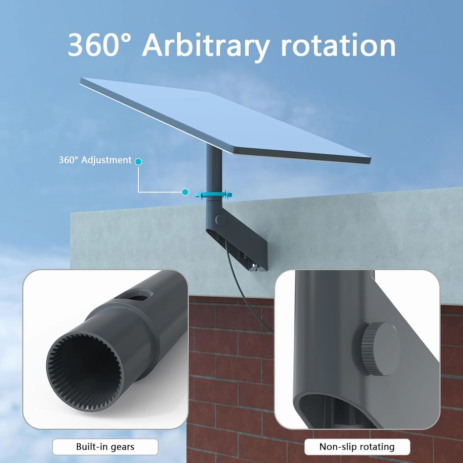 Starlink Mount,Adjustable Starlink Short Wall Mount,Starlink Pipe Adapter for Starlink Gen 3(V3)/Starlink Mini,Starlink roof Mount
