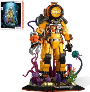 Steampunk Diver Building Sets Deep Sea Diving Explorer with Light for Boys Adults Collection-1286pcs