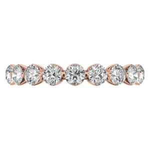 Sterling Silver Graceful Adjustable Round Cut Diamond Rose Gold Ring For Women