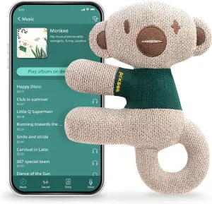 Stuffed Animal Infant Toy with Expertly Curated Music Playlists, Baby Learning Toys for 0-6, 6-12 Months & Toddlers, Sensory Development Toy, Baby's First Birthday Gifts