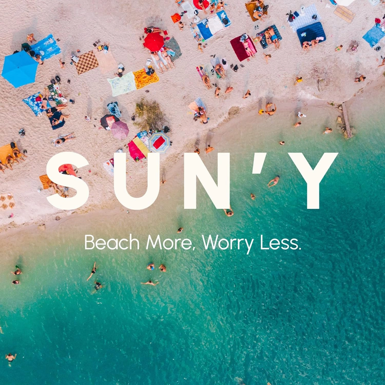 SUN'Y Waffle Microfiber Beach Towel – Sand Free, Quick Dry, Ultra Absorbent, Lightweight & Compact Travel Towel with Carry Bag - Large (63” x 31.5”), Boho