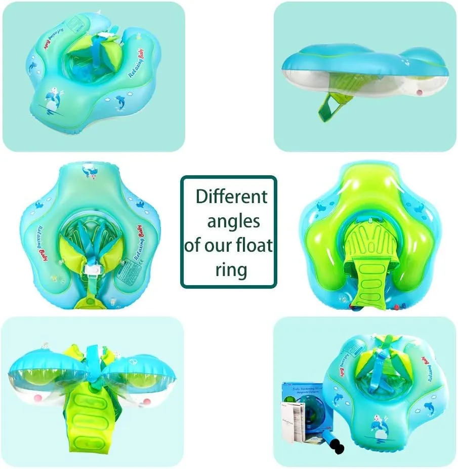 Swimming Ring with Adjustable Seat Pocket,Baby Swimming Pool Floats,Removable Floating Ball,New Upgrade Baby Swim Ring for Ages 6-36 Months Infant Toddler