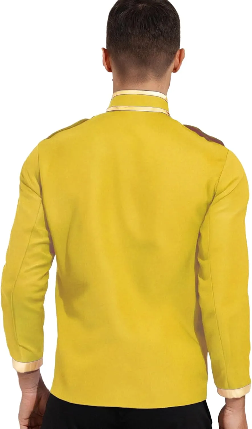 Sywiyi Men's Palace Prince Gold Embroidered Jacket Royal Court Uniform Costume Long Sleeve Tops
