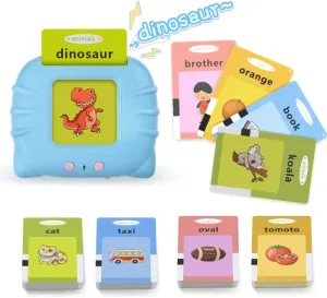 Talking Flash Cards for Toddlers, 3-6 Years, Language Skills, Animals, Educational Flashcards, Medium Size, Unisex, 112 Pieces