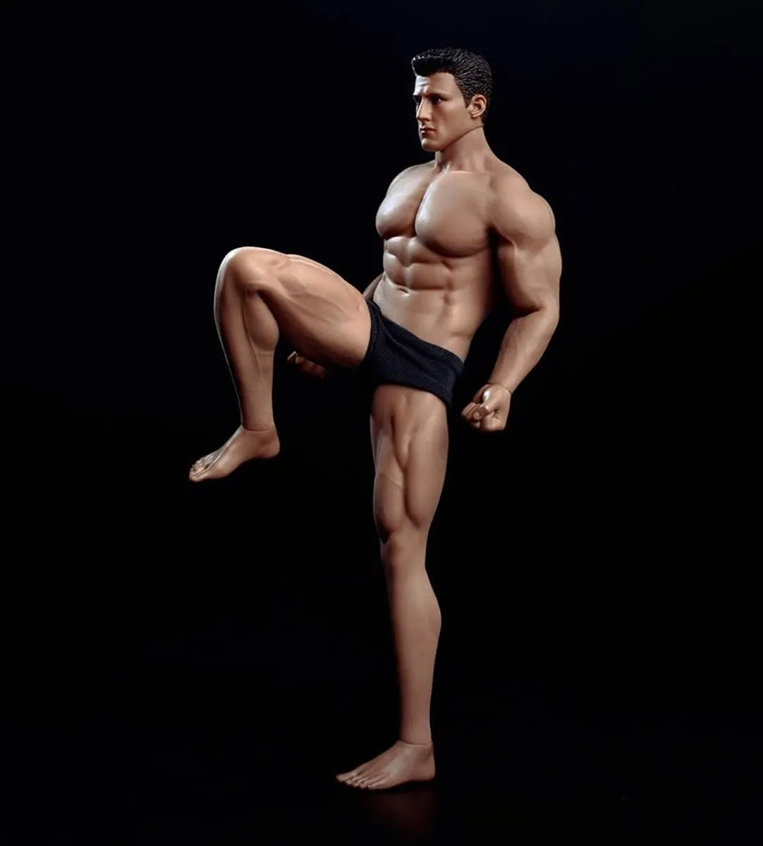 TBLeague 1/12 Scale Muscular Strong Male Figure Set Super Flexible Full Set-Silicone Body with Head and Underwear Stainless Steel Joint Body 6 Inches Action Figure Collection Gift