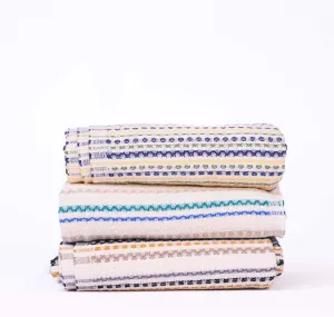 Teema Large Turkish Beach Towel Bundle - 100% Turkish Cotton - Sand Free - Fast Drying - Versatile and Multi-Use - The Shoreline Bundle