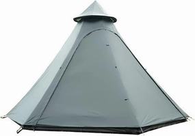 Tents for Camping Ultralarge 5-8persons Double Layer Hexagonal Camping Family Tent Large Multiplayer Outdoor Travel (Color : Cream White)