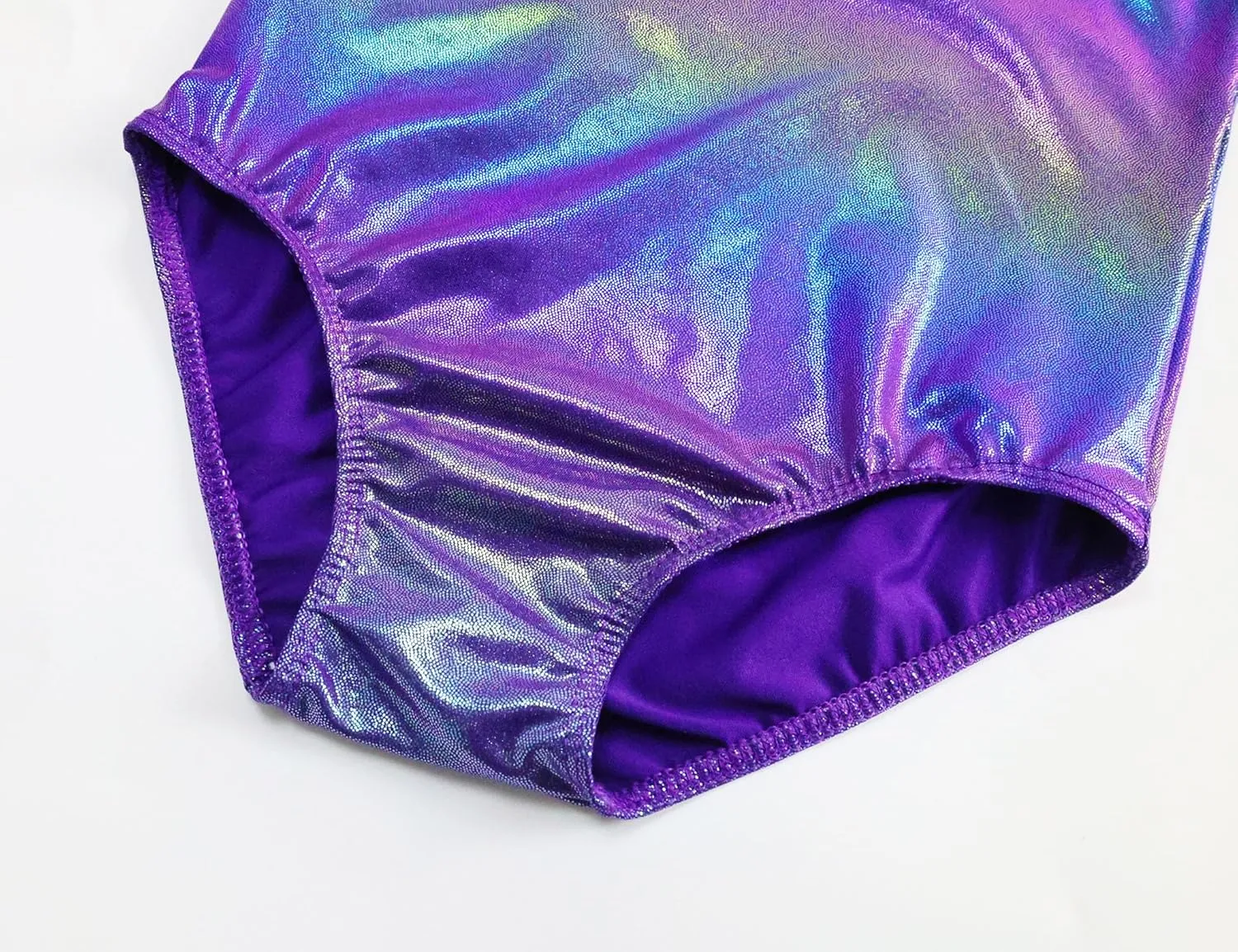 TENVDA Gymnastics Leotards for Girls 5-12 Years Old Sparkly Dance Tumbling Outfit Matching Shorts Set