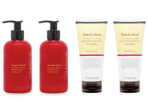 THANN Aromatic Wood Extra Shine Shampoo and Aromatic Wood Conditioner Set.