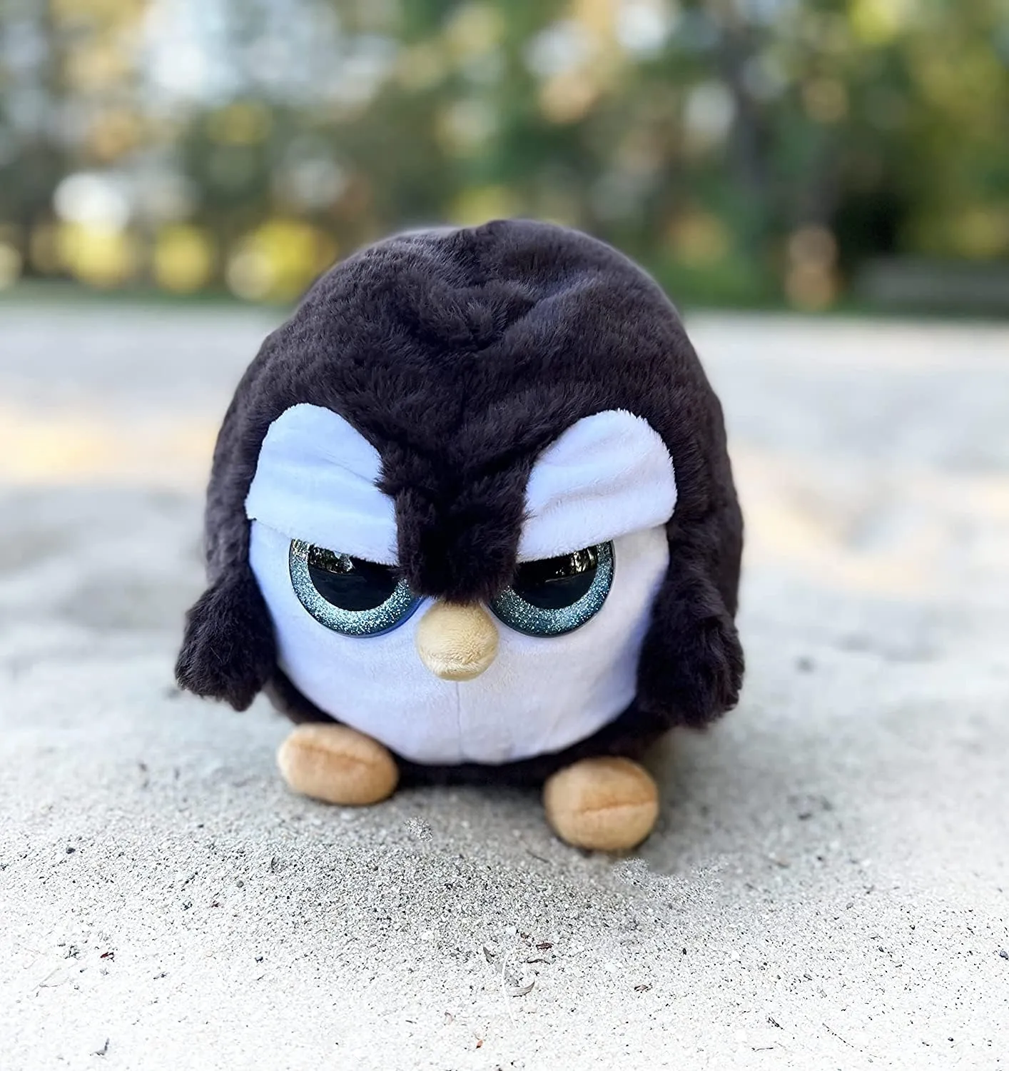 The Grumpy Octopus - Grumpy Penguin - Adorable Super Soft Plush Stuffed Animal Toy (Glitter Eyes) - Large 8 Inch - Unique Gift for Kids and Adults