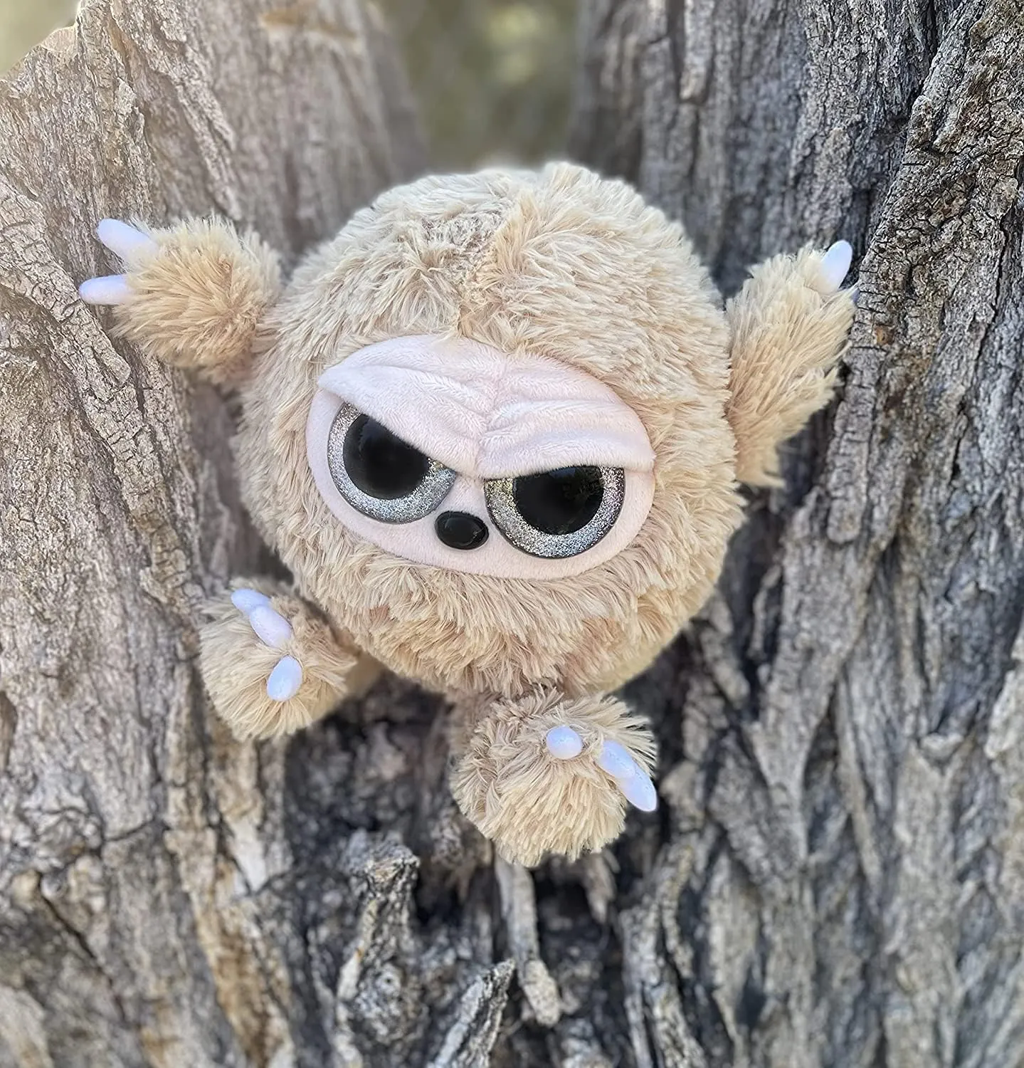 The Grumpy Octopus - Grumpy Sloth - Adorable Super Soft Plush Stuffed Animal Toy (Glitter Eyes) - Large 8 Inch - Unique Gift for Kids and Adults