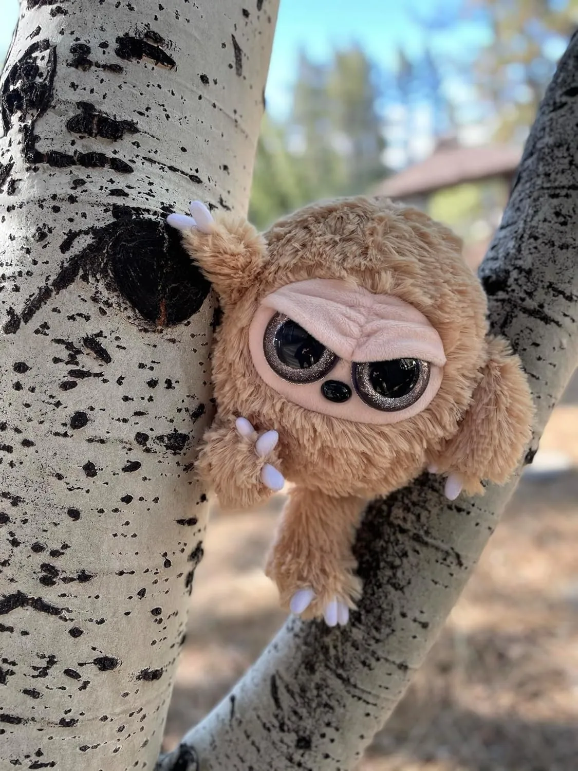 The Grumpy Octopus - Grumpy Sloth - Adorable Super Soft Plush Stuffed Animal Toy (Glitter Eyes) - Large 8 Inch - Unique Gift for Kids and Adults