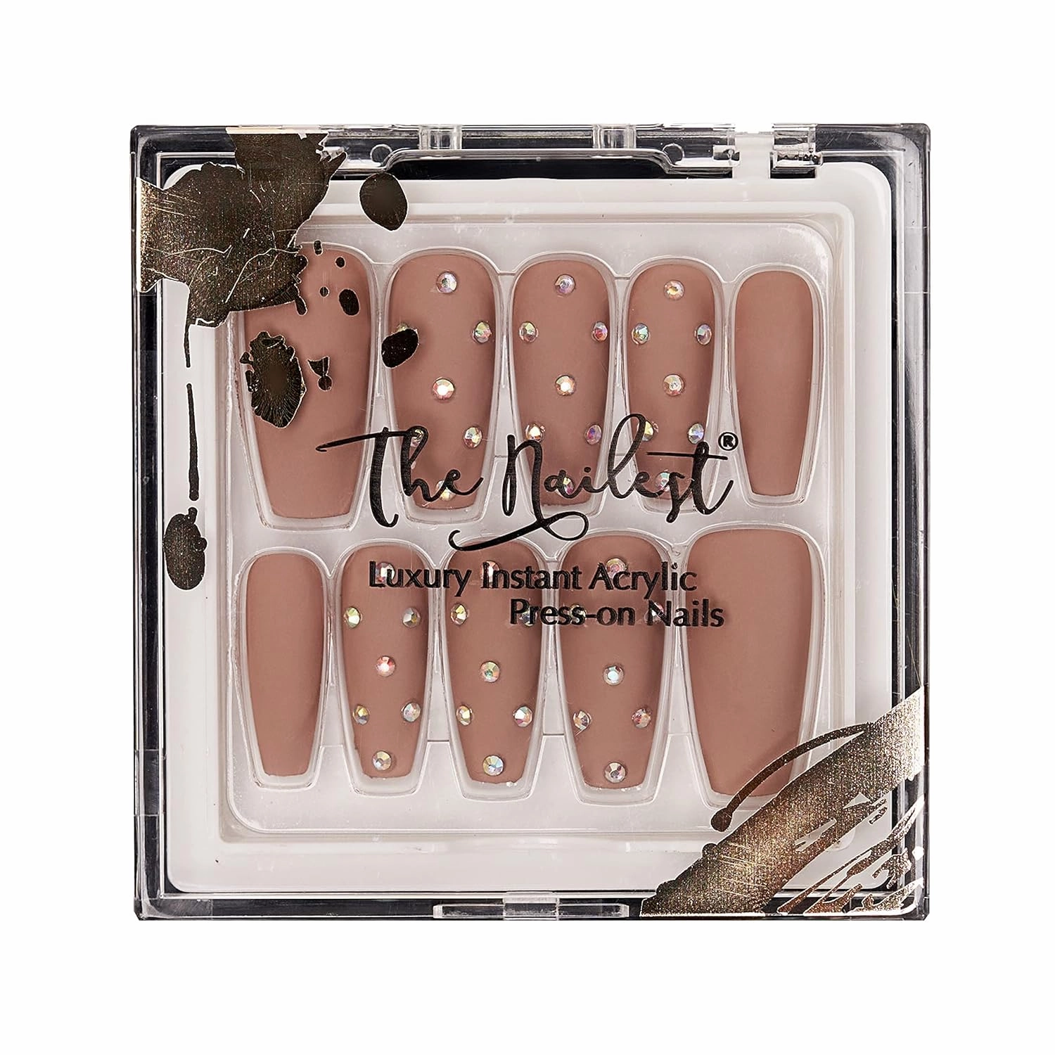 The Nailest - Instant Luxury Acrylic Press-on Nails-Medium Coffin- Honu Beige