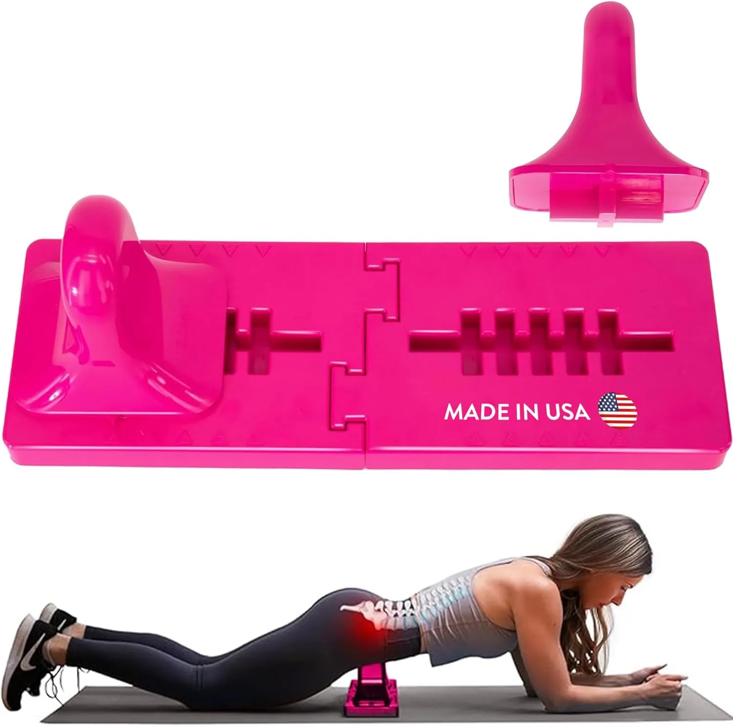 Thrival Bullseye - Precision Psoas Muscle Release Tool for Hip Flexor, Back, Hamstring, Glute, Iliacus, and Neck Pain - Deep Tissue, Trigger Point, and Myofascial Release - Pink