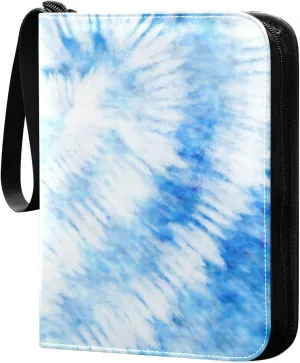 Tie-dye-colorful Watercolor Trading Card Protectors Holder Collectible Album for Sports Card Collection Storage 400 pockets Game Card Binder, JDJSDJJJ823158