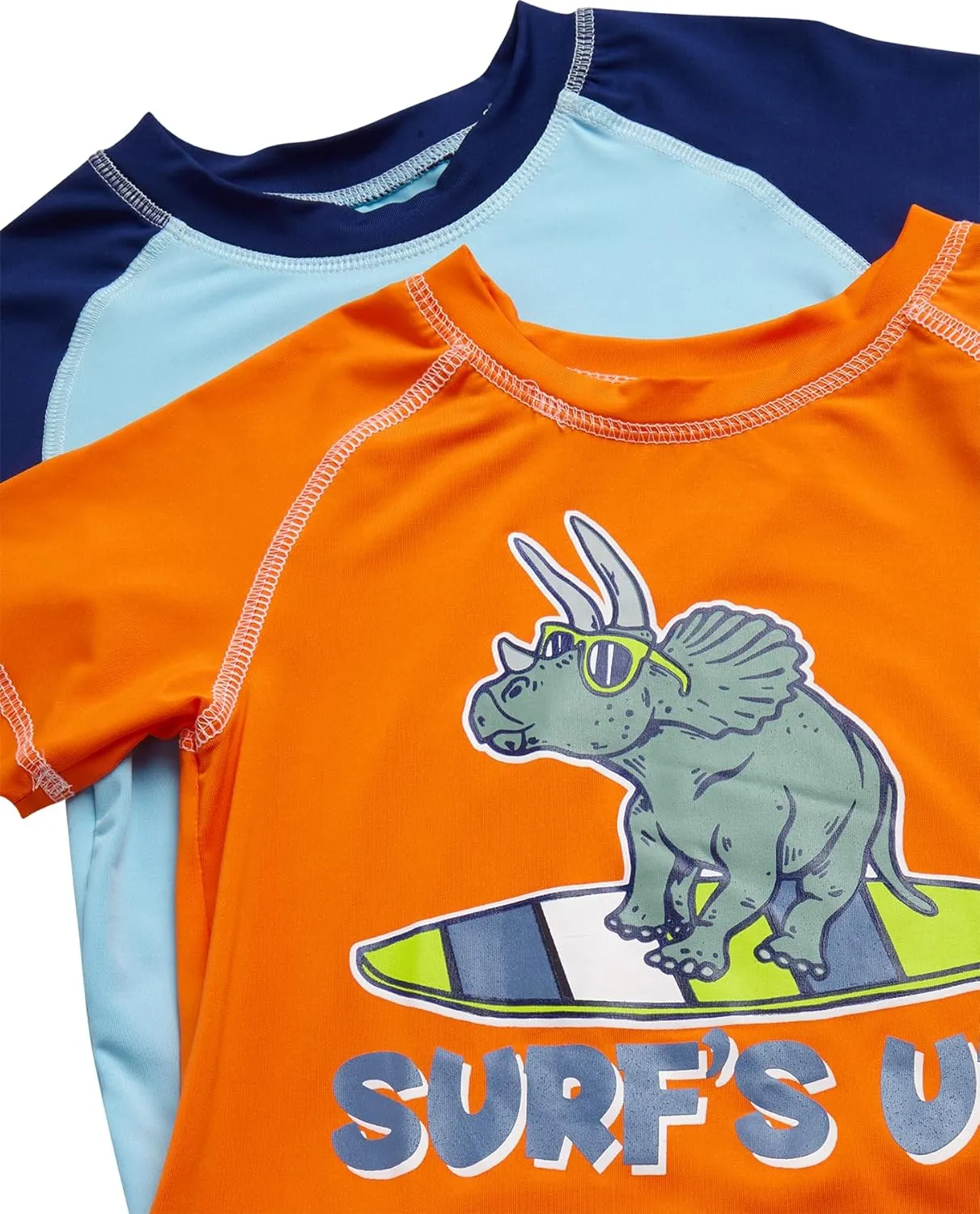 Toddler Baby Boys Swim Set - 4 Piece Swim Trunks and Short Sleeve Rash Guard for Boys Kids Swimwear (Sizes: 12M-7)