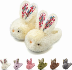 Toddler Bunny Slippers, Cute Soft Plush Anti-Slip House Kids Rabbit Warm Winter Slippers for Indoor Outdoor