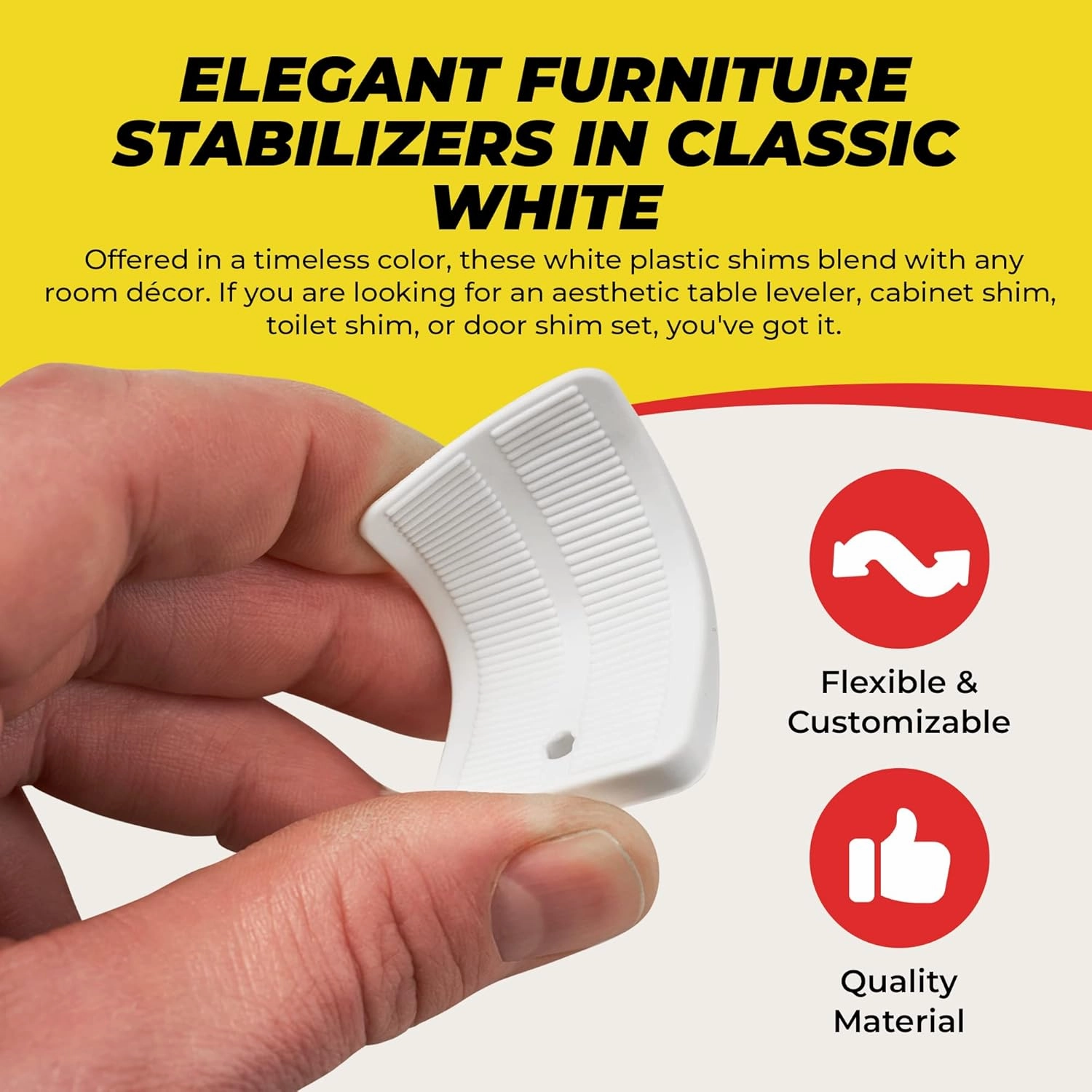 Toilet Shim leverles (40 Pack - Flexible Wdge)